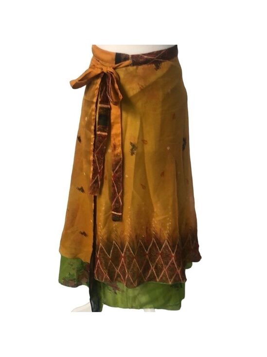 My Choice Dresses & Skirts - My Choice Flowy Boho Gypsy Double Layered Wrap Skirt One Size Fits Most